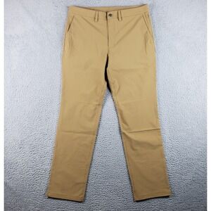 CRZ Yoga Pants Mens 36W (36x31) Tan Chino Athletic Stretch Casual Golf